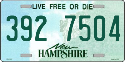 NH license plate 3927504