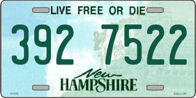 NH license plate 3927522