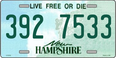 NH license plate 3927533