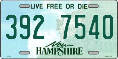 NH license plate 3927540