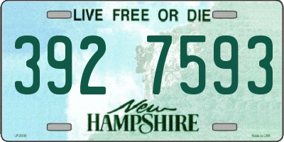 NH license plate 3927593