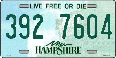 NH license plate 3927604