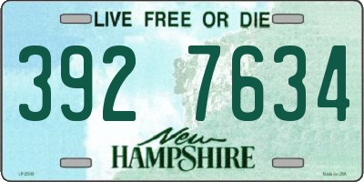 NH license plate 3927634