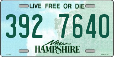 NH license plate 3927640