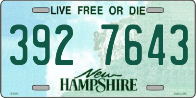 NH license plate 3927643
