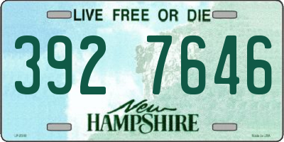 NH license plate 3927646