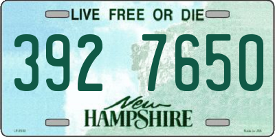 NH license plate 3927650