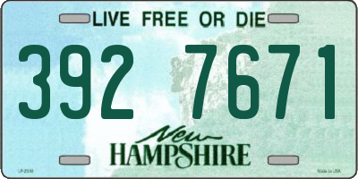 NH license plate 3927671