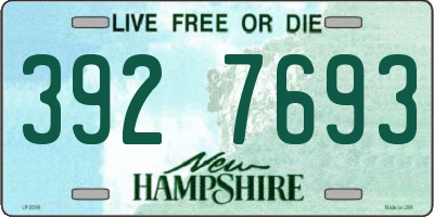 NH license plate 3927693