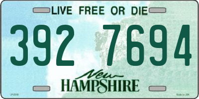 NH license plate 3927694