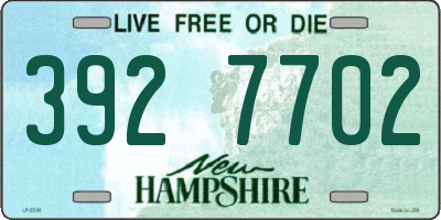NH license plate 3927702