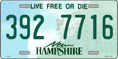 NH license plate 3927716