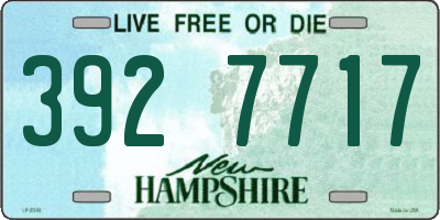 NH license plate 3927717