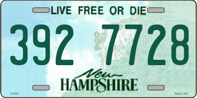 NH license plate 3927728