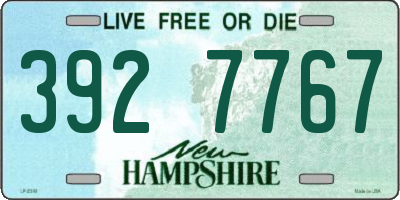 NH license plate 3927767