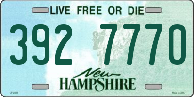 NH license plate 3927770