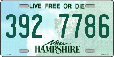 NH license plate 3927786