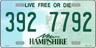 NH license plate 3927792