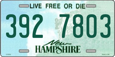NH license plate 3927803