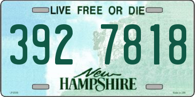 NH license plate 3927818
