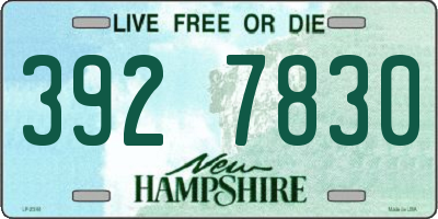 NH license plate 3927830
