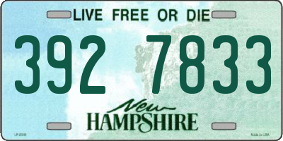 NH license plate 3927833