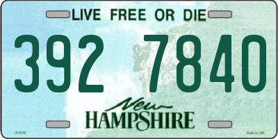 NH license plate 3927840