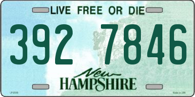 NH license plate 3927846