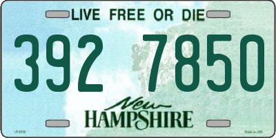 NH license plate 3927850