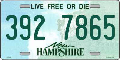NH license plate 3927865