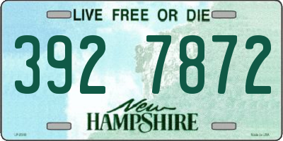 NH license plate 3927872