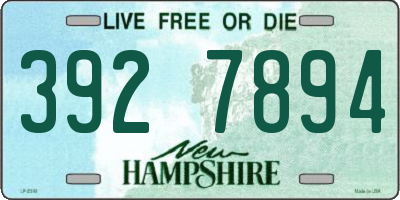 NH license plate 3927894