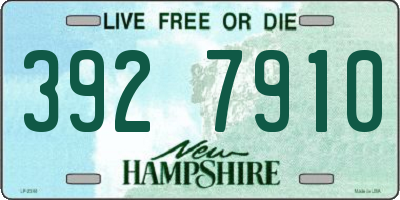 NH license plate 3927910