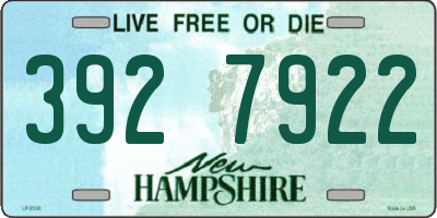 NH license plate 3927922