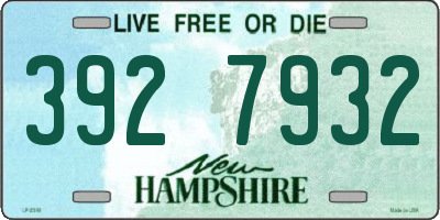 NH license plate 3927932