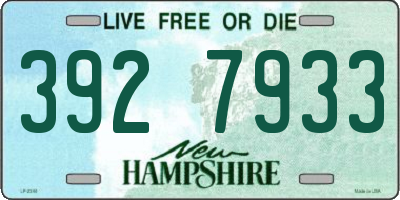 NH license plate 3927933