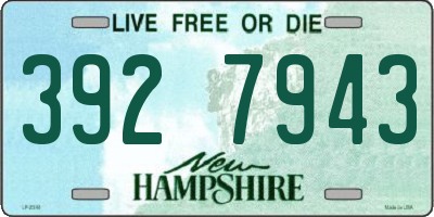 NH license plate 3927943