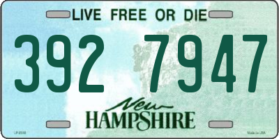 NH license plate 3927947