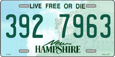 NH license plate 3927963