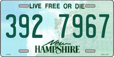NH license plate 3927967