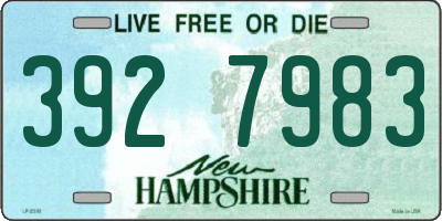NH license plate 3927983