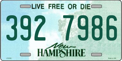 NH license plate 3927986