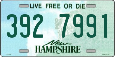 NH license plate 3927991