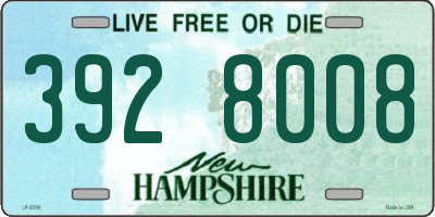 NH license plate 3928008