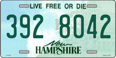 NH license plate 3928042