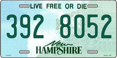 NH license plate 3928052