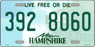 NH license plate 3928060