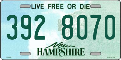 NH license plate 3928070