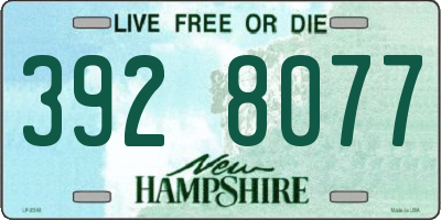 NH license plate 3928077