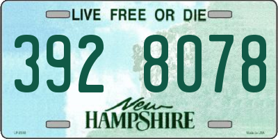 NH license plate 3928078